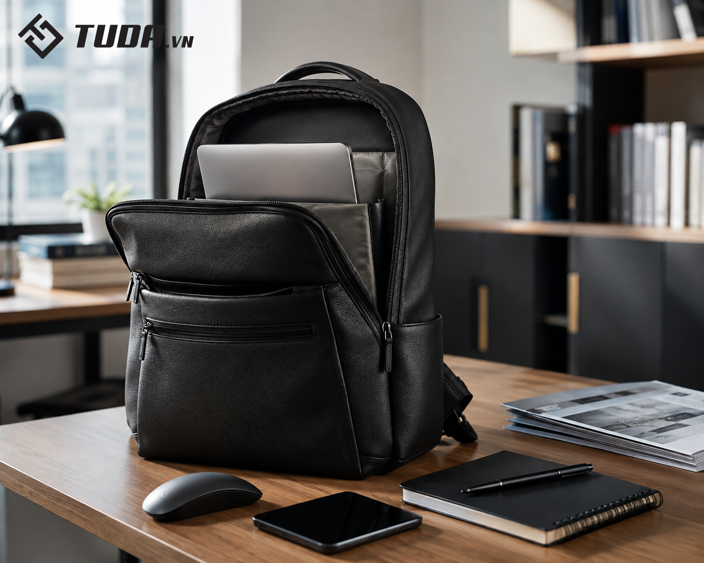 Balo Da Đựng Laptop Nam Cho Sinh Viên Và Nhân Viên Văn Phòng