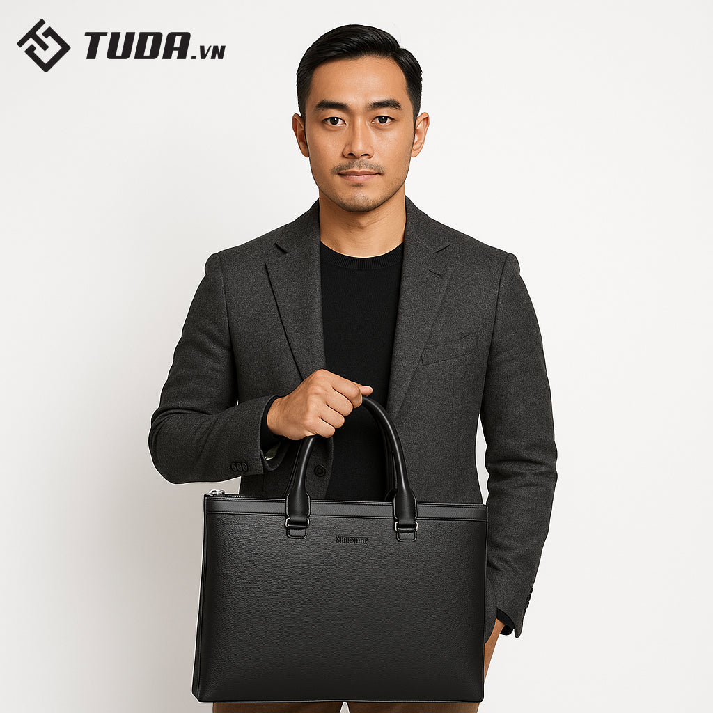 Cặp Túi Da Thật công sở Đựng LapTop