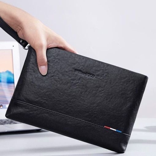 CLUTCH Cầm Tay Da Bò Thật