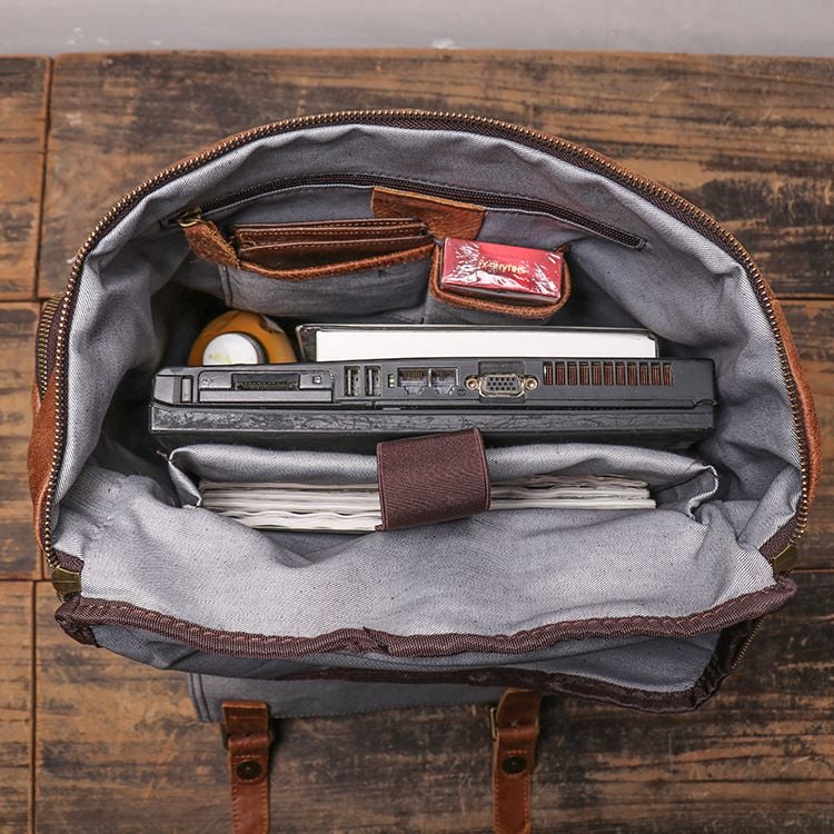 Balo Da Bò Thật RETRO Du Lịch & Đựng Laptop BPL392