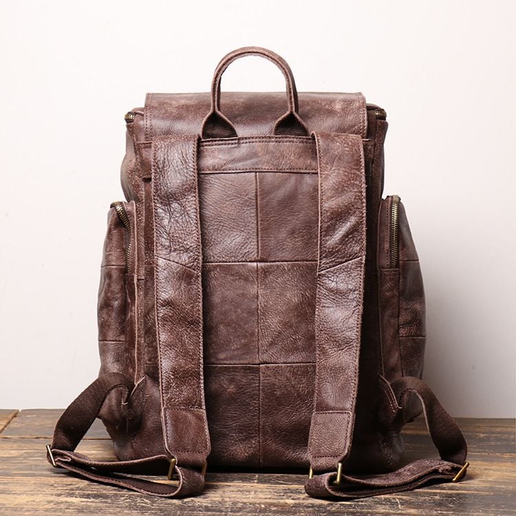 Balo Da Bò Thật RETRO Du Lịch & Đựng Laptop BPL392