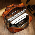 Balo Da Bò VEG Patina Ý Cao Cấp Đựng Laptop & Du Lịch Đa Chức Năng BPL381