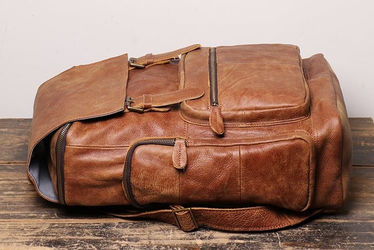 Balo Da Bò Thật RETRO Du Lịch & Đựng Laptop BPL392