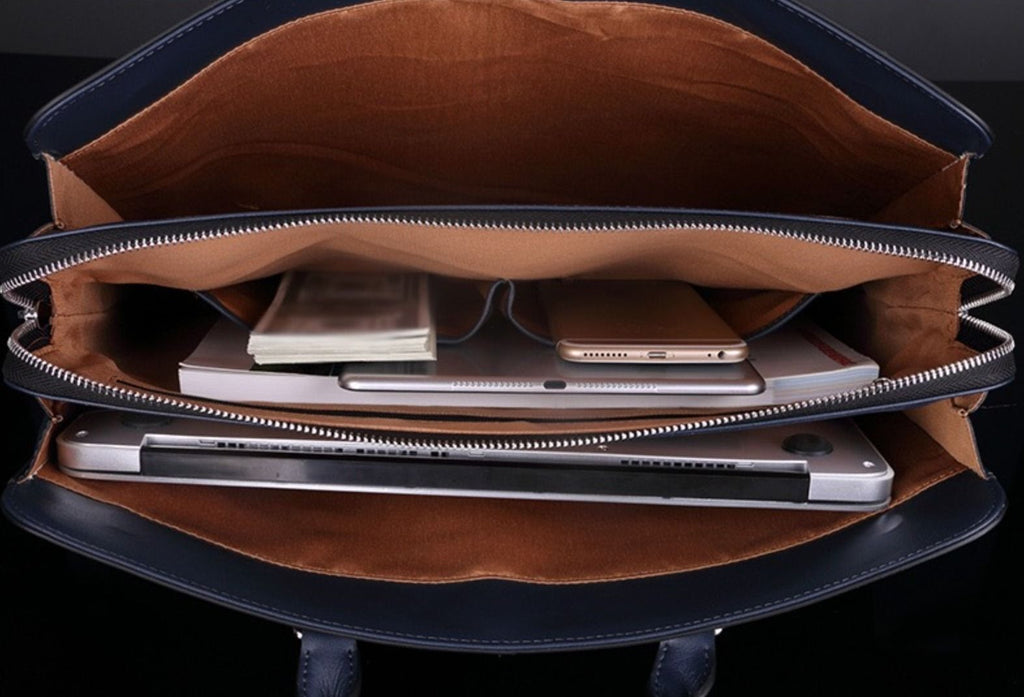 Cặp Da TAIGA Doanh Nhân Cao Cấp Khóa Số Đựng Laptop & Hồ Sơ TUDA SBM382