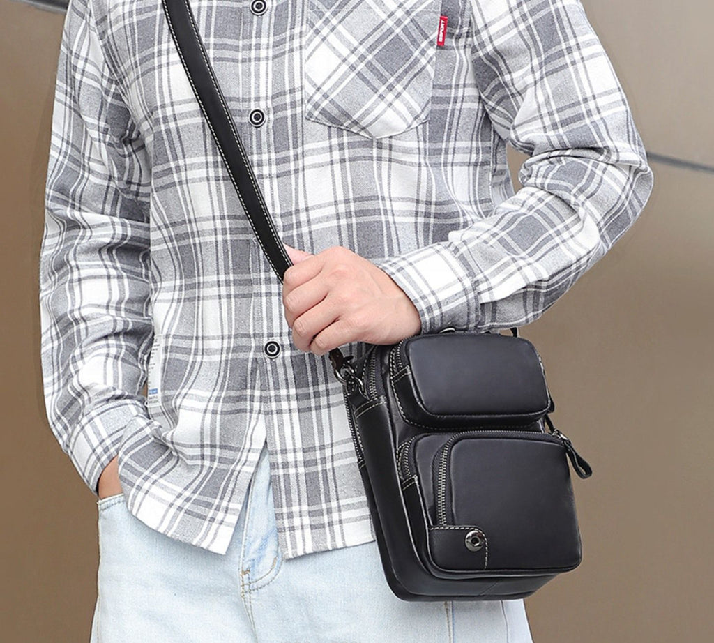 Túi Đeo Chéo Da Bò PULL UP Đựng iPad Mini RETRO TUDA SBM383