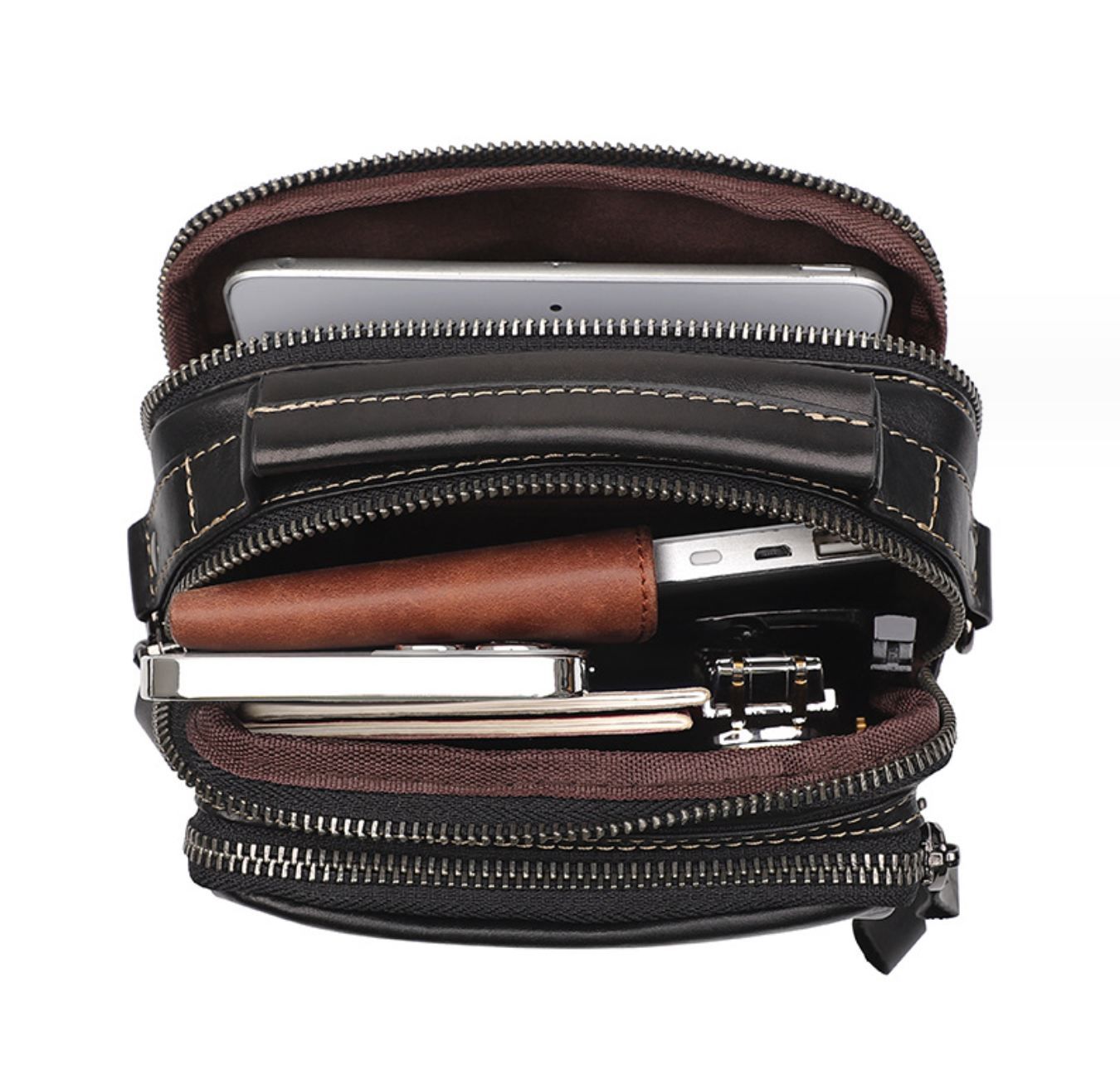 Túi Đeo Chéo Da Bò PULL UP Đựng iPad Mini RETRO TUDA SBM383