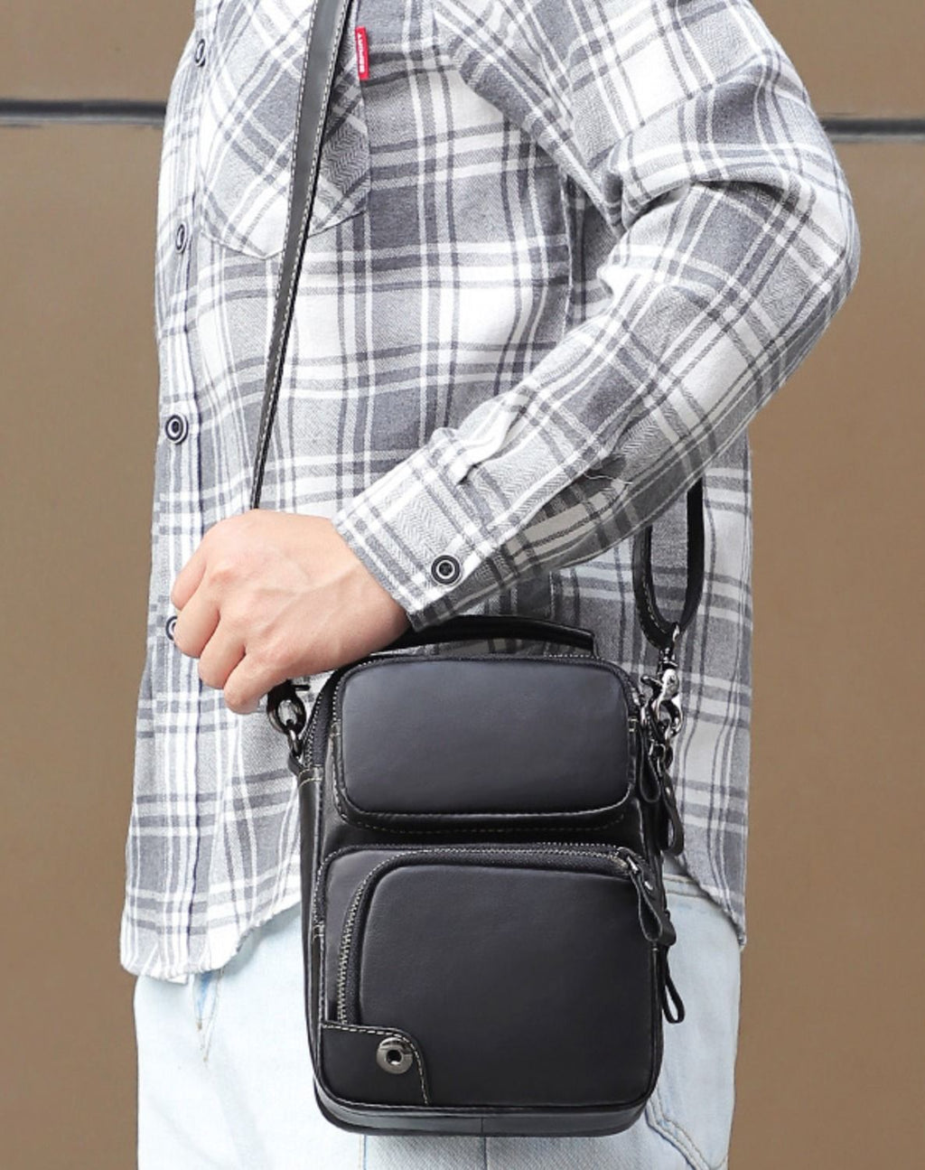 Túi Đeo Chéo Da Bò PULL UP Đựng iPad Mini RETRO TUDA SBM383