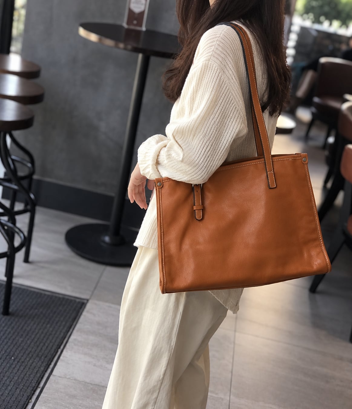 Túi TOTE Da Thật VINTAGE Dành Cho Nữ , Đa Năng Xách Tay & Công Sở SBM435
