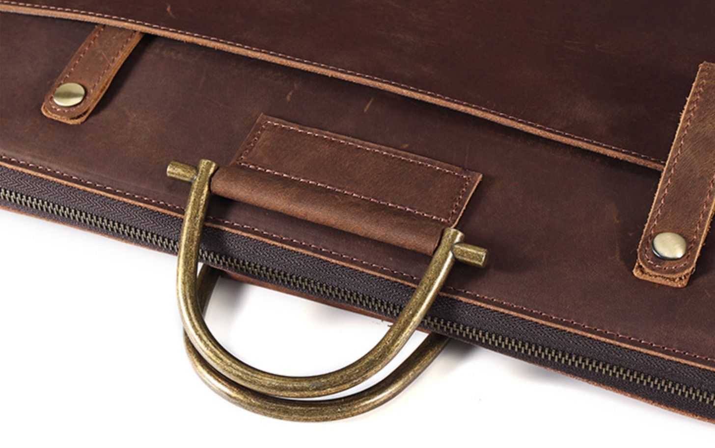 Cặp Xách Tay Da Bò Sáp Cao Cấp Đựng Laptop Bussiness Men TUDA SBM386