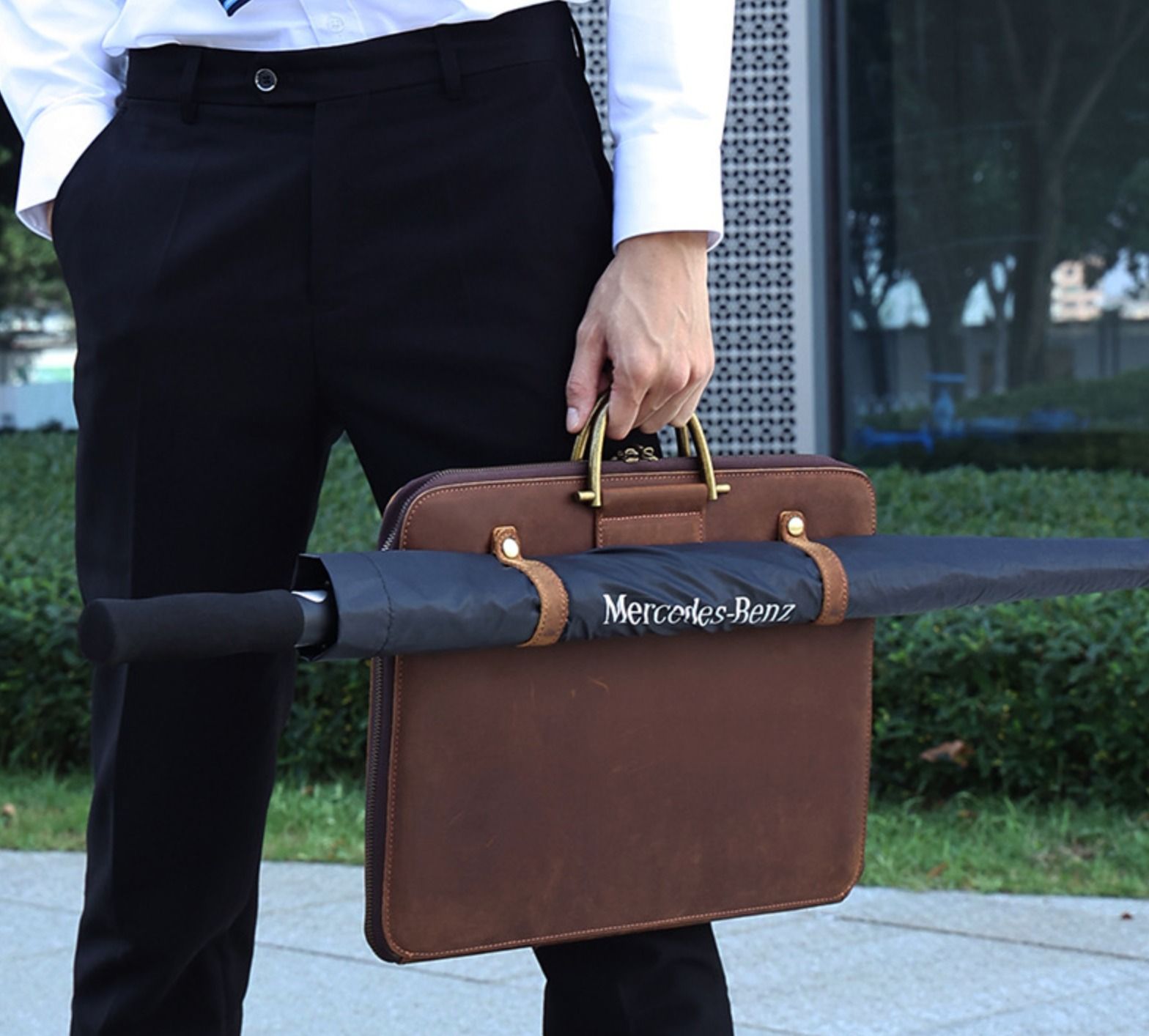 Cặp Xách Tay Da Bò Sáp Cao Cấp Đựng Laptop Bussiness Men TUDA SBM386