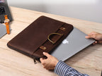 Cặp Xách Tay Da Bò Sáp Cao Cấp Đựng Laptop Bussiness Men TUDA SBM386