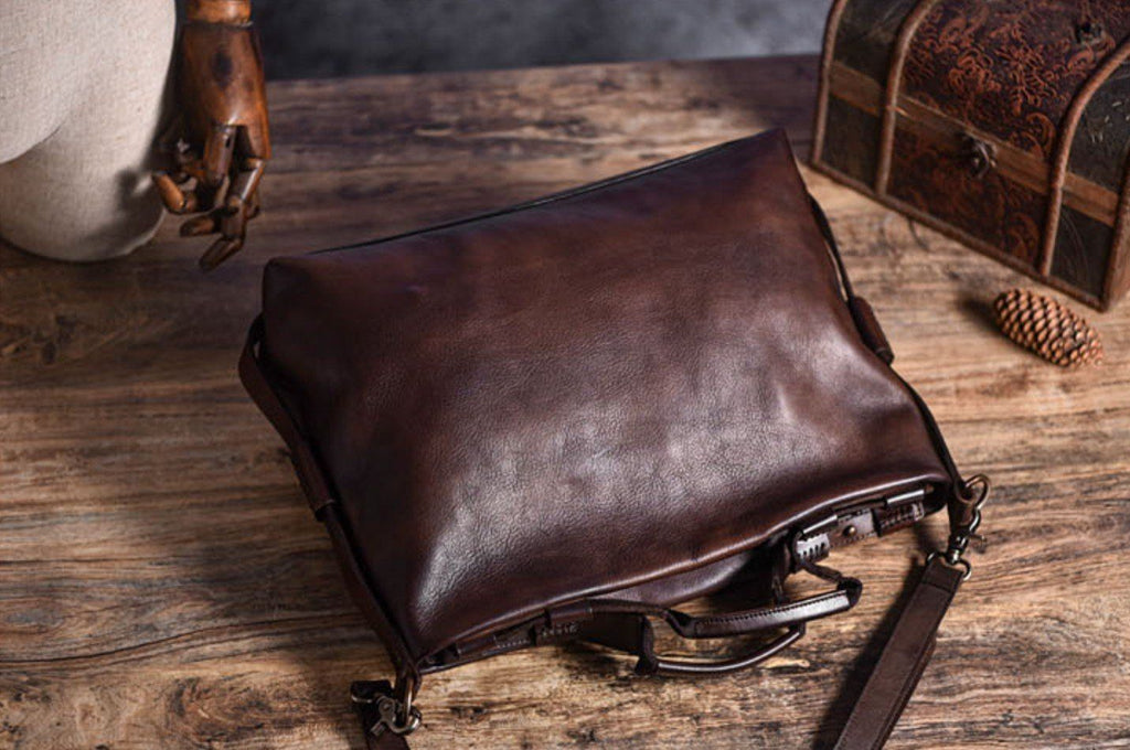 Túi Xách Da Bò VEG Patina Italy Cao Cấp Đa Chức Năng TUDA SBM397