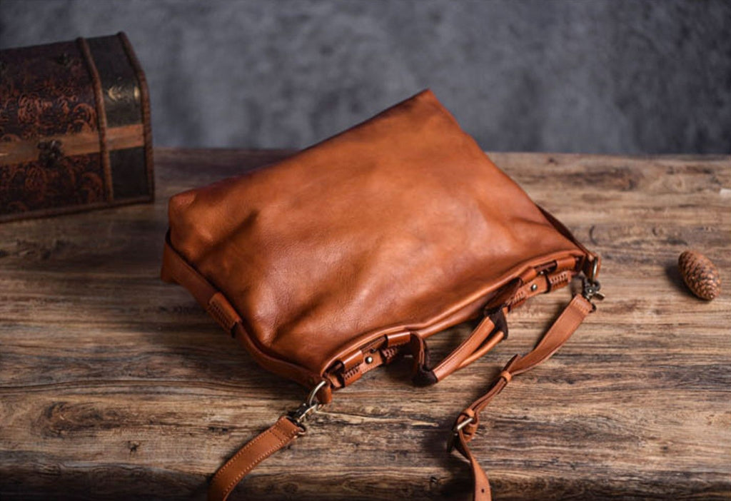 Túi Xách Da Bò VEG Patina Italy Cao Cấp Đa Chức Năng TUDA SBM397