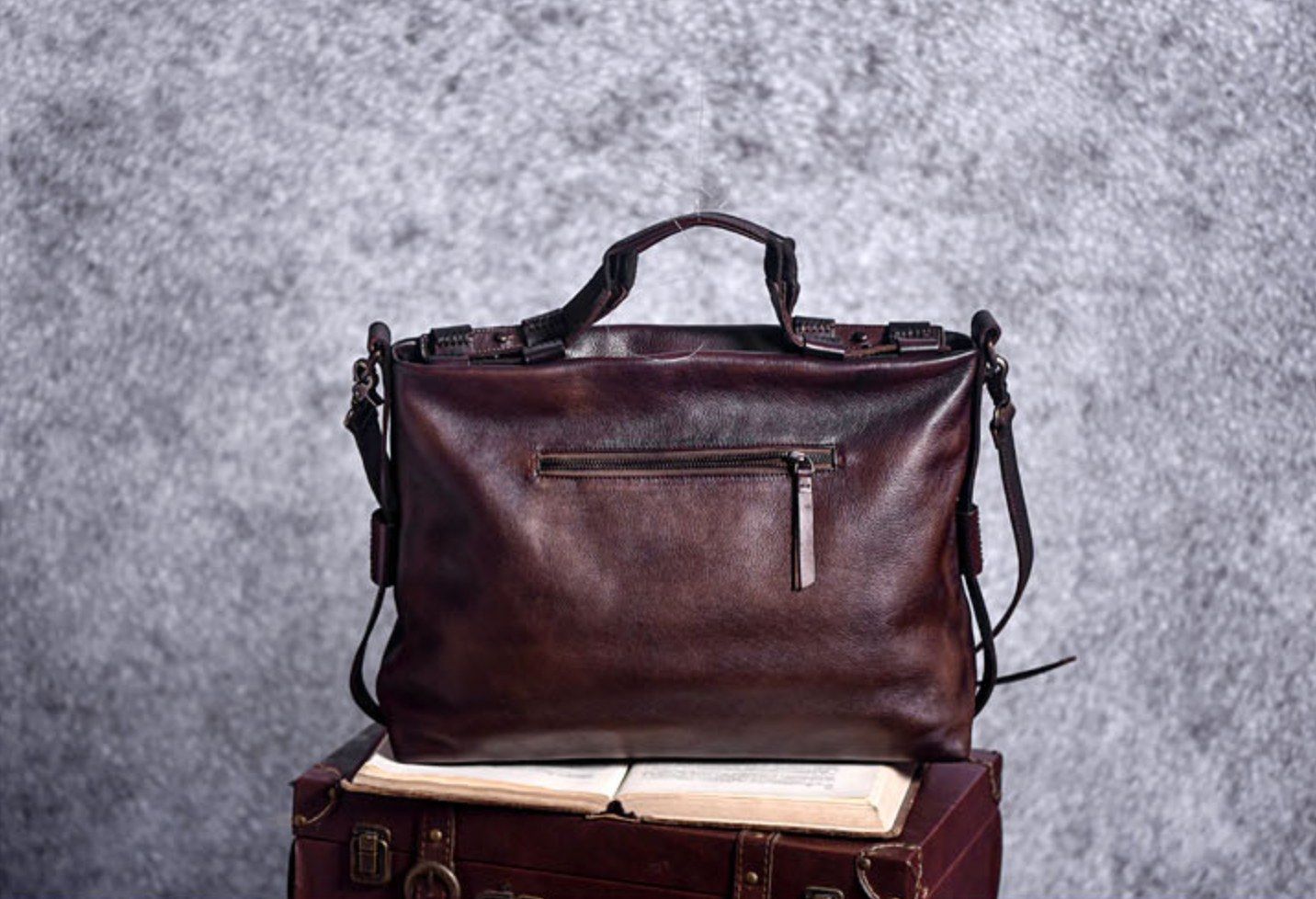 Túi Xách Da Bò VEG Patina Italy Cao Cấp Đa Chức Năng TUDA SBM397