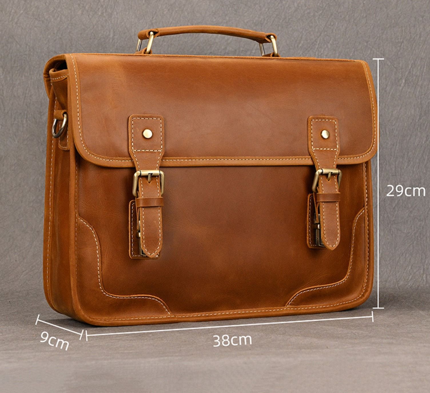 Cặp Da Công Sở Da Bò Sáp Cao Cấp Đựng Laptop VINTAGE TUDA SBM399