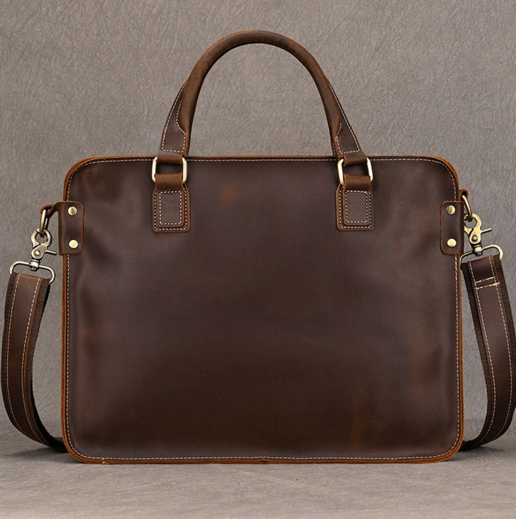 Cặp Da Công Sở Da Bò Sáp Cao Cấp Đựng Laptop RETRO SBM384