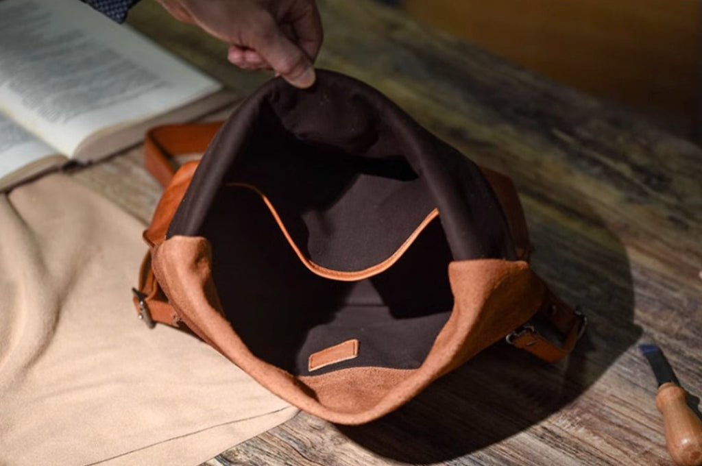 Túi Xách Da Bò VEG Patina Italy Cao Cấp Đựng Laptop & Hồ Sơ GAKKE SBM401