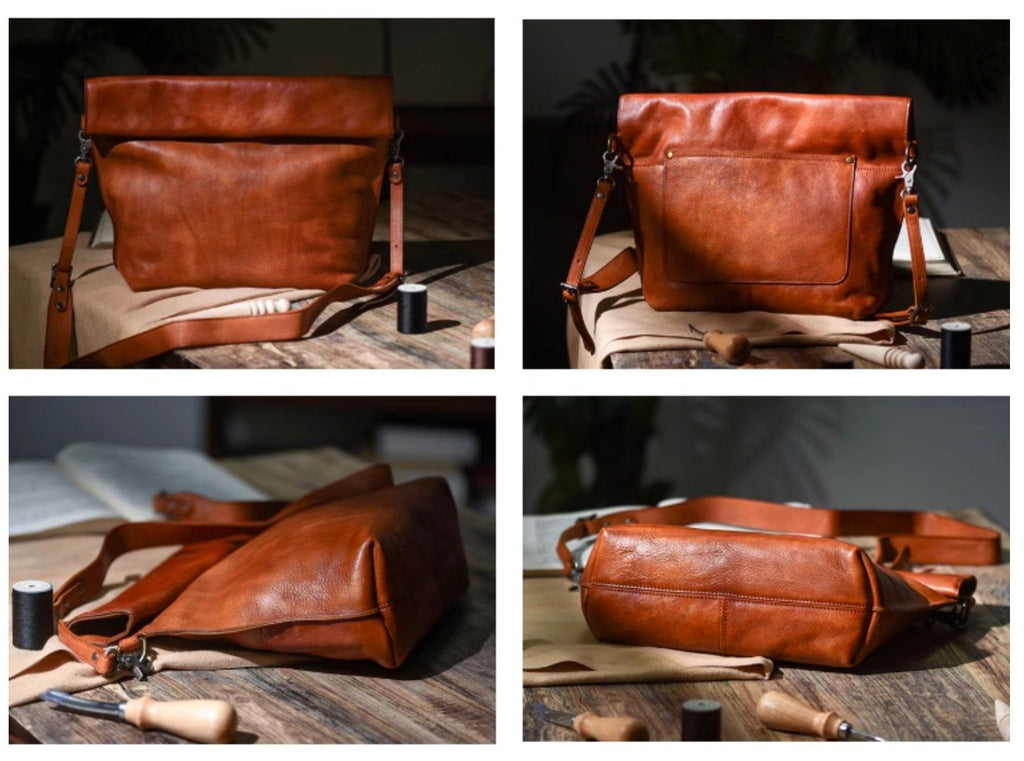 Túi Xách Da Bò VEG Patina Italy Cao Cấp Đựng Laptop & Hồ Sơ GAKKE SBM401