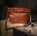 Túi Xách Da Bò VEG Patina Italy Cao Cấp Đựng Laptop & Hồ Sơ GAKKE SBM401