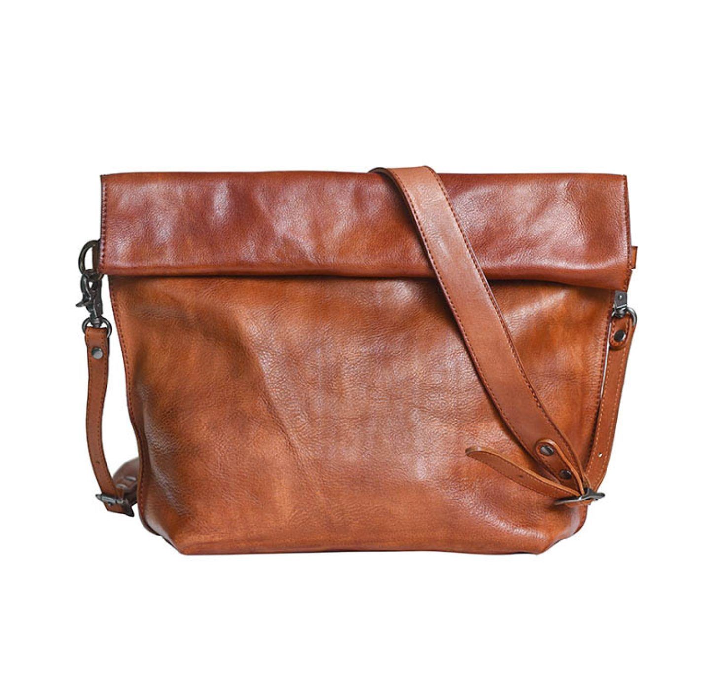 Túi Xách Da Bò VEG Patina Italy Cao Cấp Đựng Laptop & Hồ Sơ GAKKE SBM401