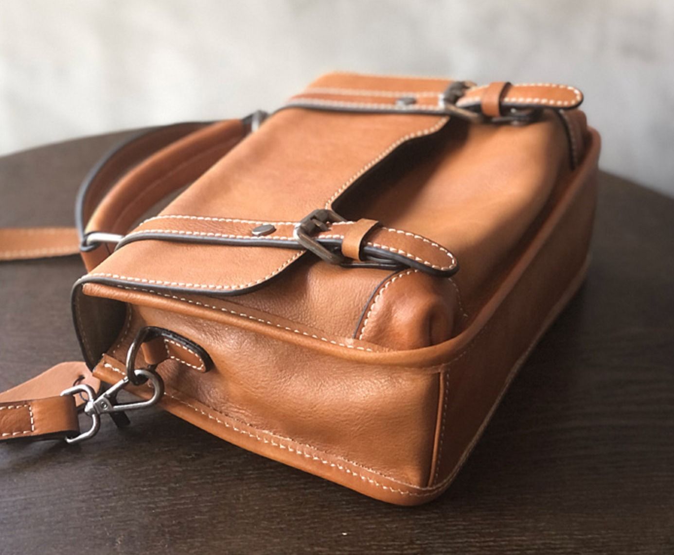 Túi Da Thật Handmade VEG Patina Đựng iPad RETRO TUDA SBM406