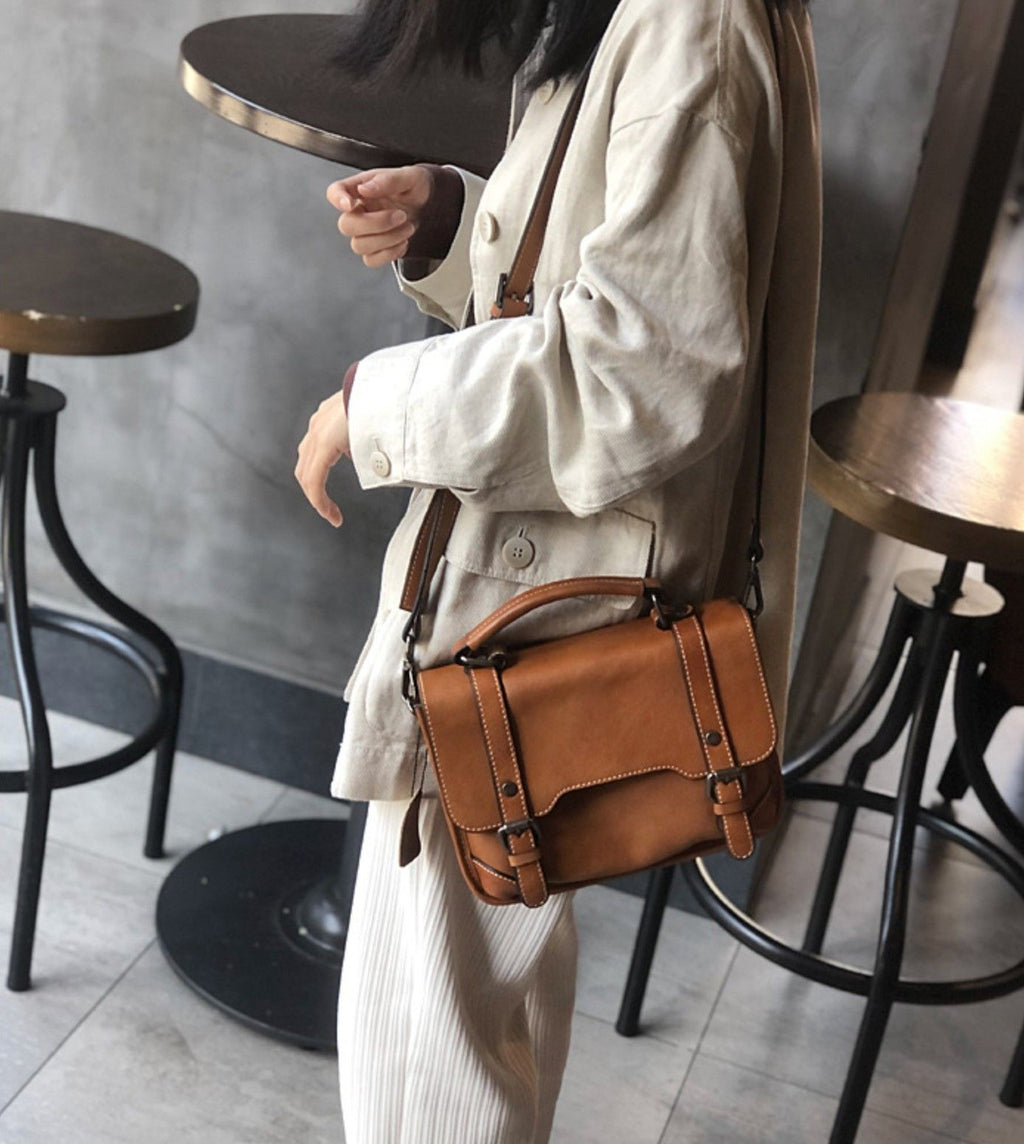 Túi Da Thật Handmade VEG Patina Đựng iPad RETRO TUDA SBM406