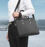 Cặp Da TAIGA Cao Cấp Khóa Số Đựng Laptop & Hồ Sơ TUDA SBM407