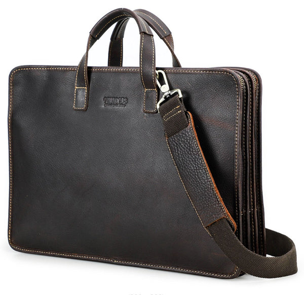 Cặp Công Sở Nam Nhiều Ngăn Bằng Da Nguyên Hạt Black Angel TUDA SBM408