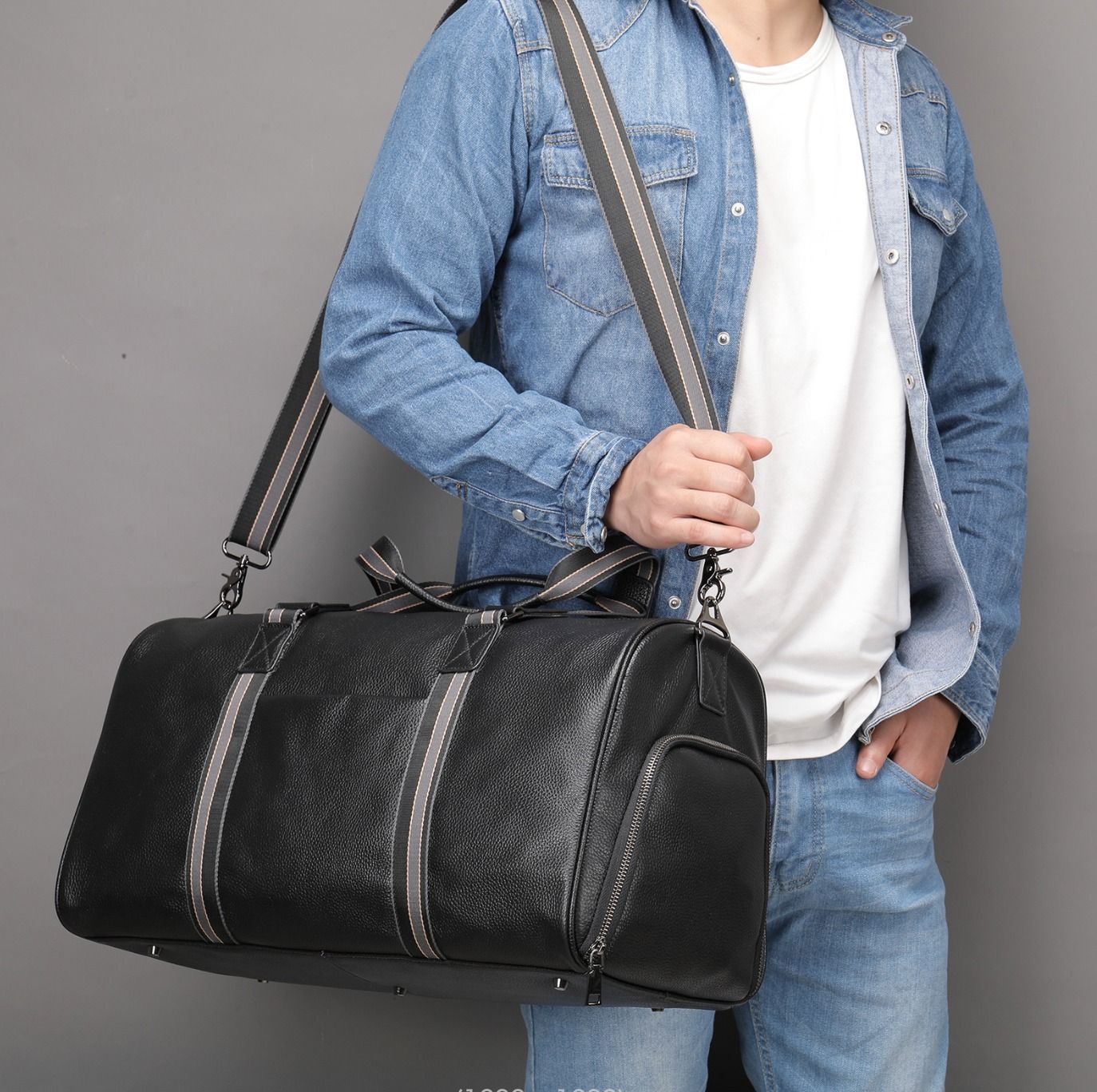 Túi Du Lịch Da Thật Xách Tay & Đeo Chéo VINTAGE TUDA TBL411