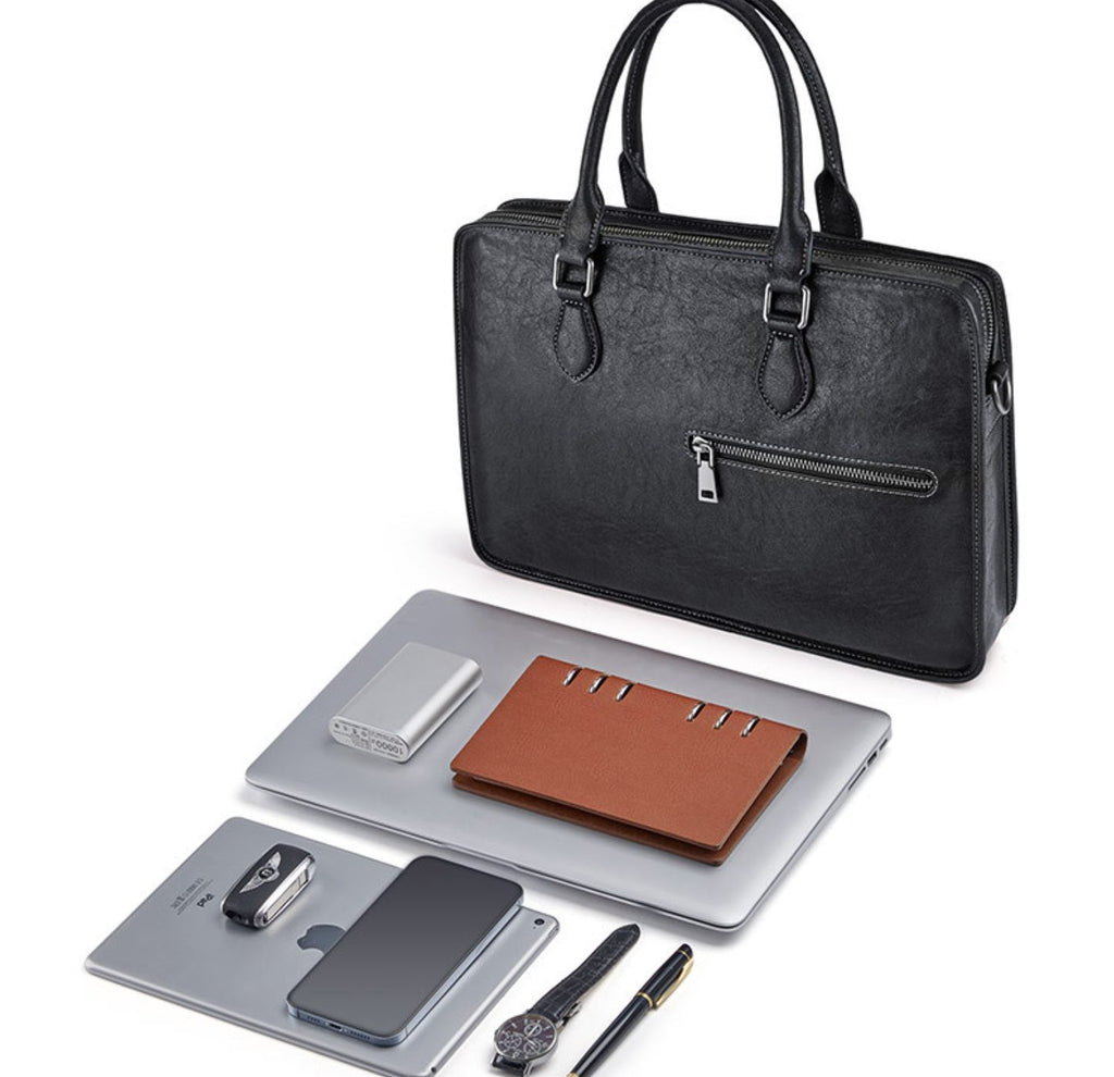 Cặp Da Thật VEG Patina Cao Cấp William POLO Đựng Laptop & Hồ Sơ TUDA SBM412