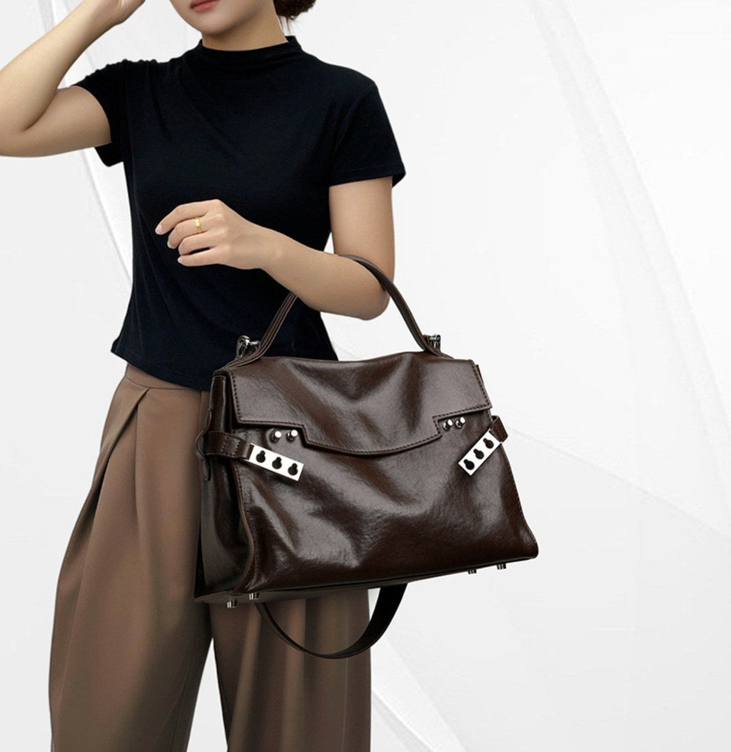 Túi Xách Nữ Công Sở Da Thật CCAMO RETRO Phong Cách Sang Trọng TUDA SBM414