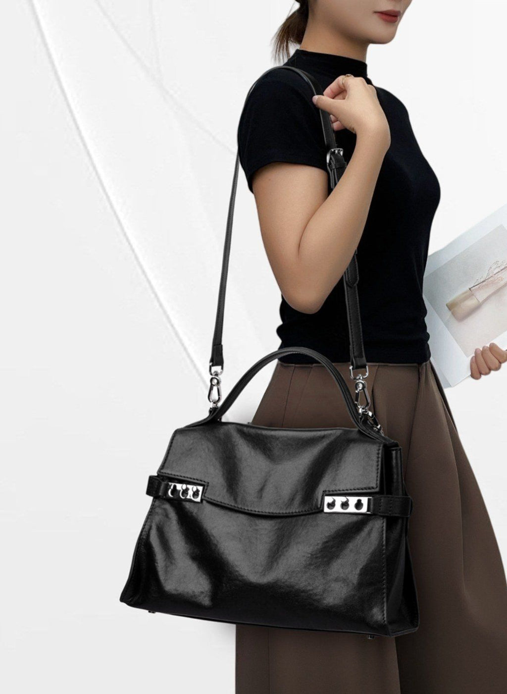 Túi Xách Nữ Công Sở Da Thật CCAMO RETRO Phong Cách Sang Trọng TUDA SBM414