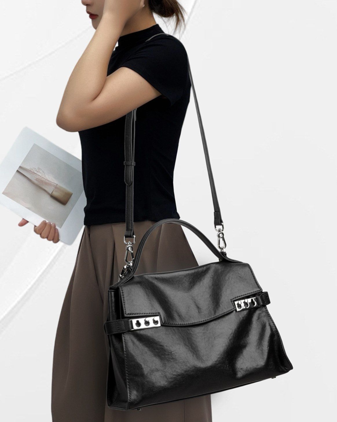 Túi Xách Nữ Công Sở Da Thật CCAMO RETRO Phong Cách Sang Trọng TUDA SBM414