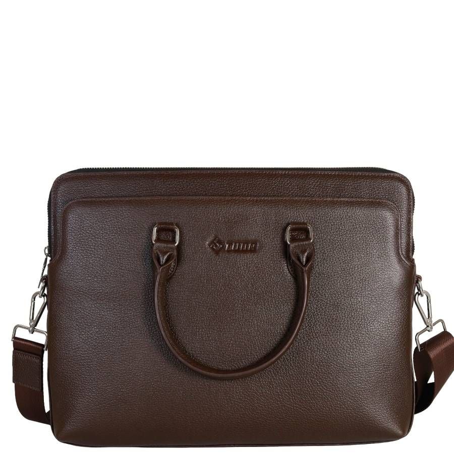 Cặp Da Bò Hạt Italy Handmade Công Sở & Doanh Nhân Phong Cách Sang Trọng TUDA SBM423