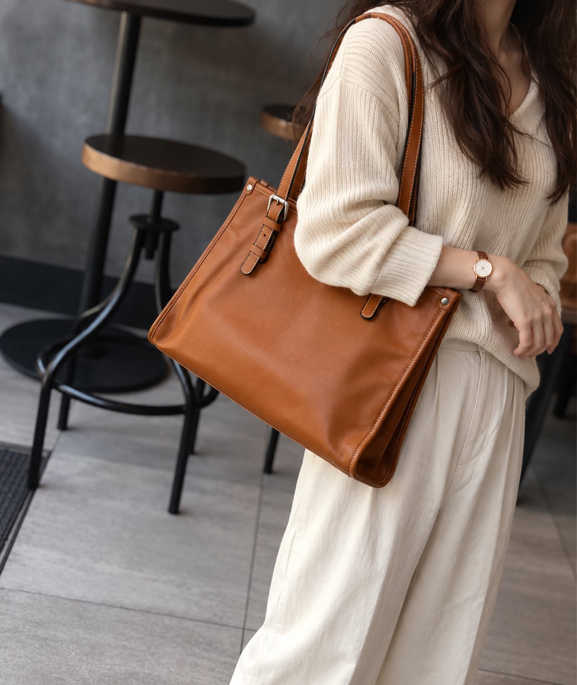 Túi TOTE Da Thật VINTAGE Dành Cho Nữ , Đa Năng Xách Tay & Công Sở SBM435