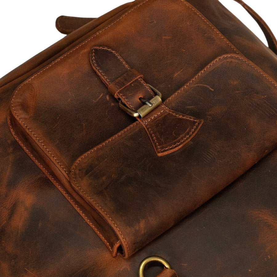 Balo Da Bò Sáp HANDMADE Chứa Laptop Đa Chức Năng TUDA BPL417