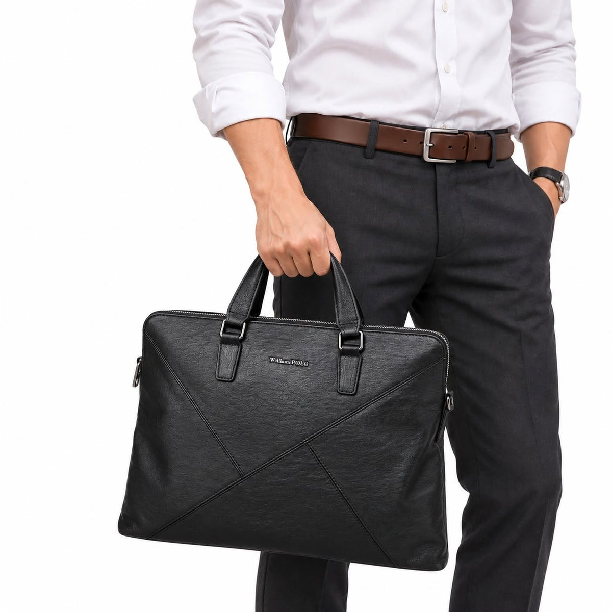 Cặp Da Công Sở Doanh Nhân Cao Cấp Da Bò Thật WP TUDA SBM424