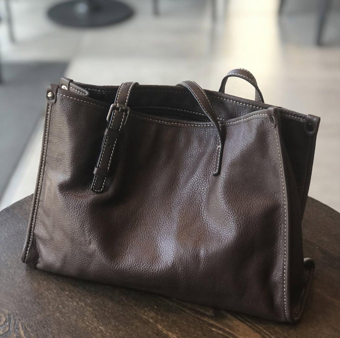 Túi TOTE Da Thật VINTAGE Dành Cho Nữ , Đa Năng Xách Tay & Công Sở SBM435