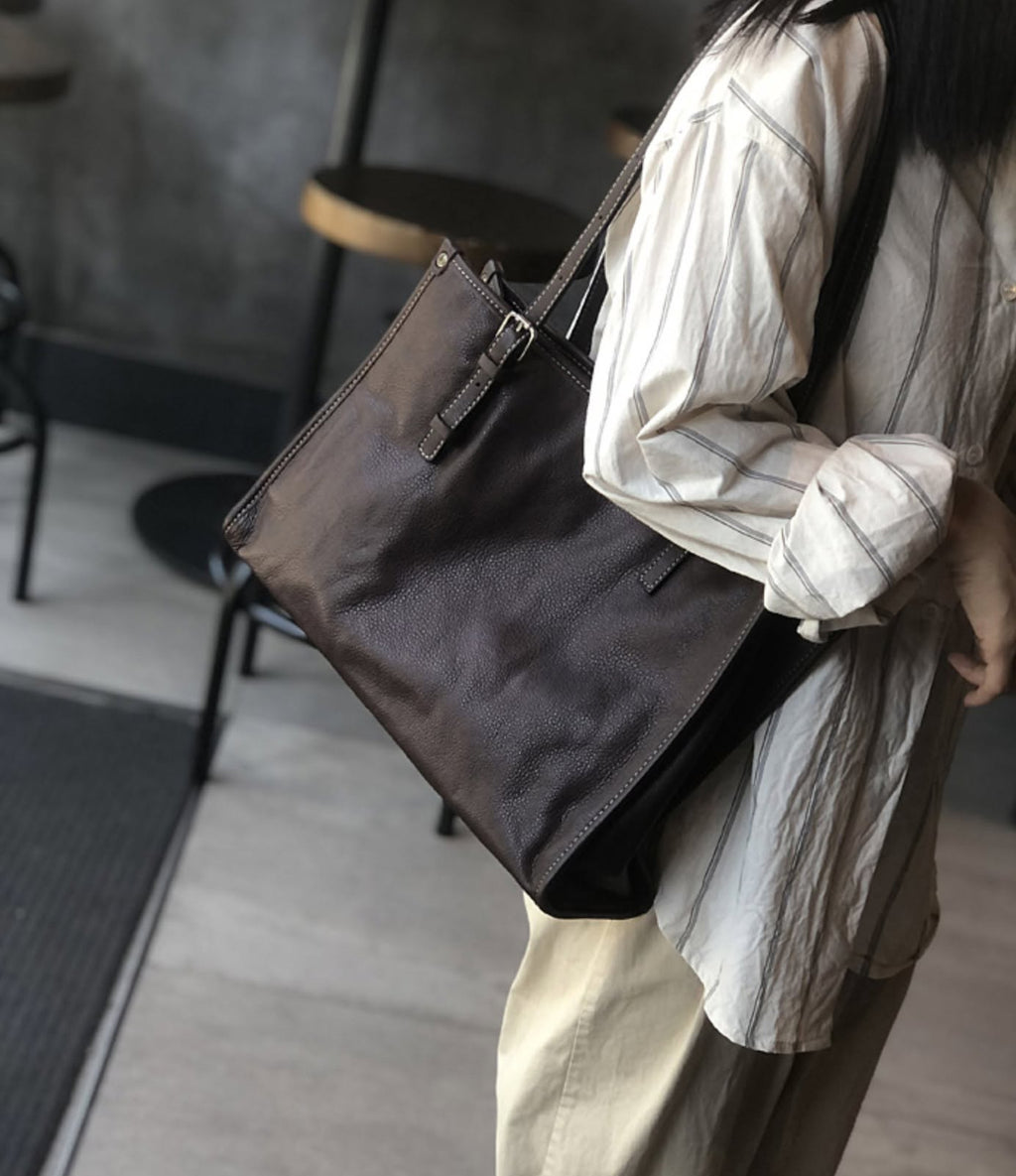Túi TOTE Da Thật Dành Cho Nữ , Dung Tích Lớn Đa Năng Xách Tay & Công Sở SBM435