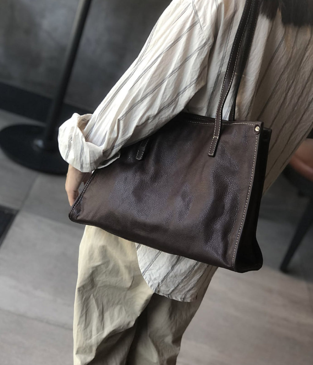 Túi TOTE Da Thật Dành Cho Nữ , Dung Tích Lớn Đa Năng Xách Tay & Công Sở SBM435