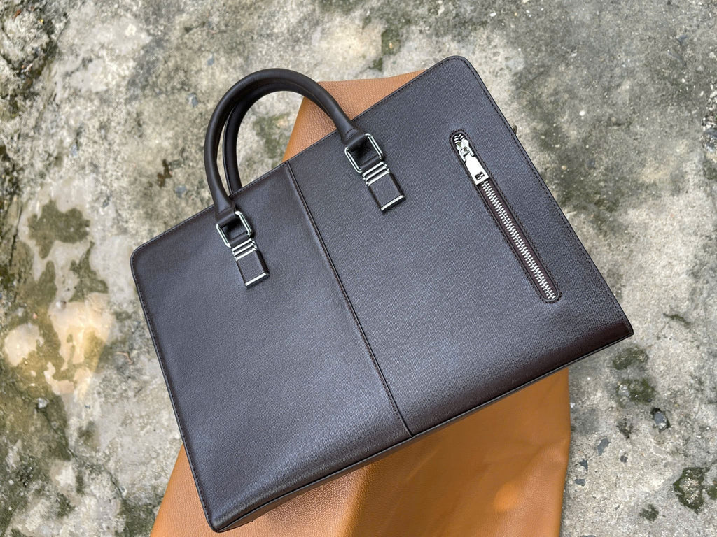 Cặp Da TAIGA Doanh Nhân Cao Cấp Khóa Số Đựng Laptop & Hồ Sơ TUDA SBM382