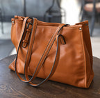 Túi TOTE Da Thật VINTAGE Dành Cho Nữ , Đa Năng Xách Tay & Công Sở SBM435