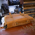 Cặp Da Công Sở Da Bò Sáp Handmade Cao Cấp Đựng Laptop TUDA SBM418