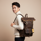 Balo Da Bò Sáp HANDMADE Chứa Laptop Đa Chức Năng TUDA BPL417