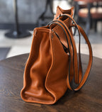 Túi TOTE Da Thật VINTAGE Dành Cho Nữ , Đa Năng Xách Tay & Công Sở SBM435