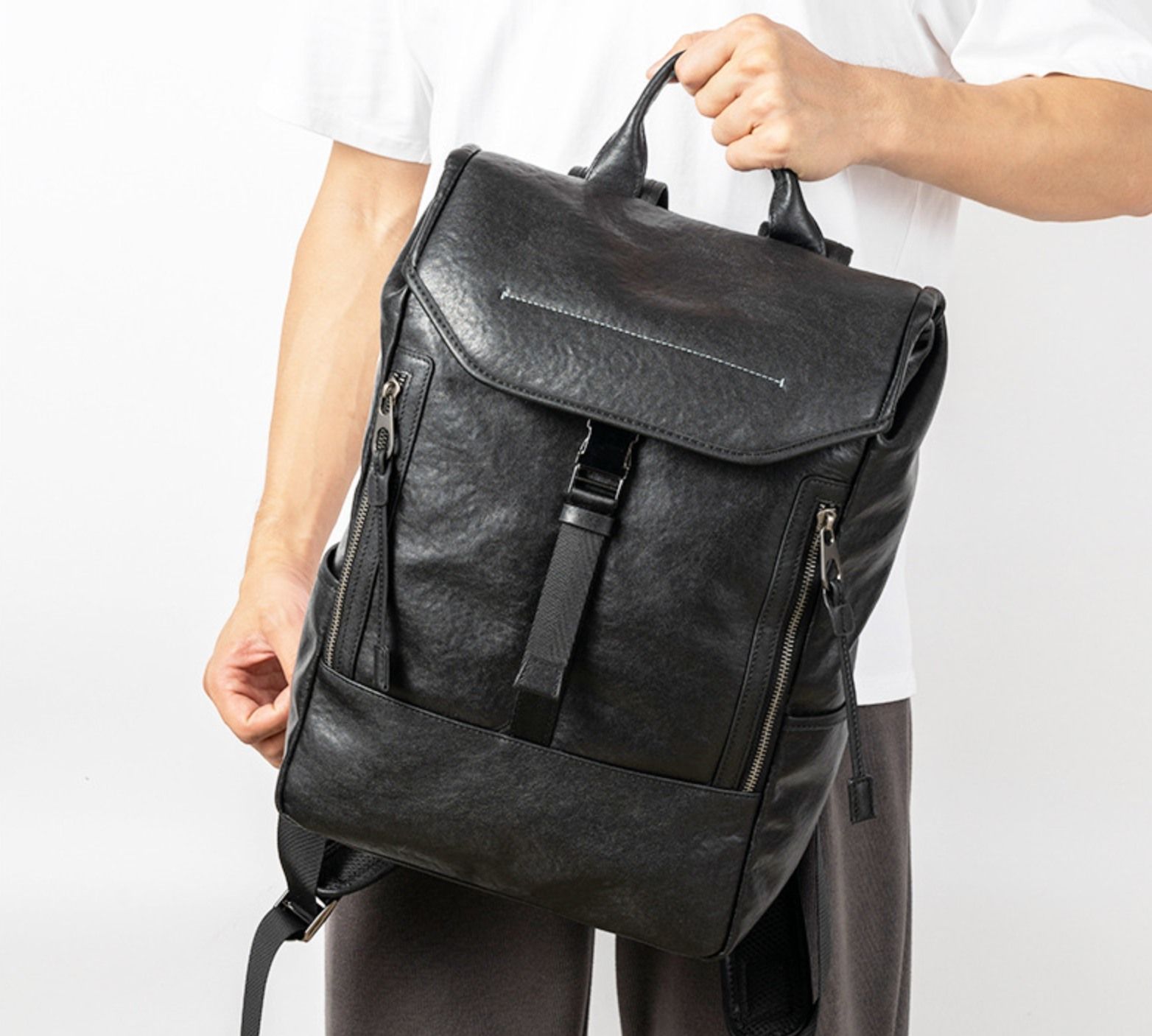 Balo Da Bò Thật RETRO Phong Cách Công Sở Đa Chức Năng TUDA BPL368