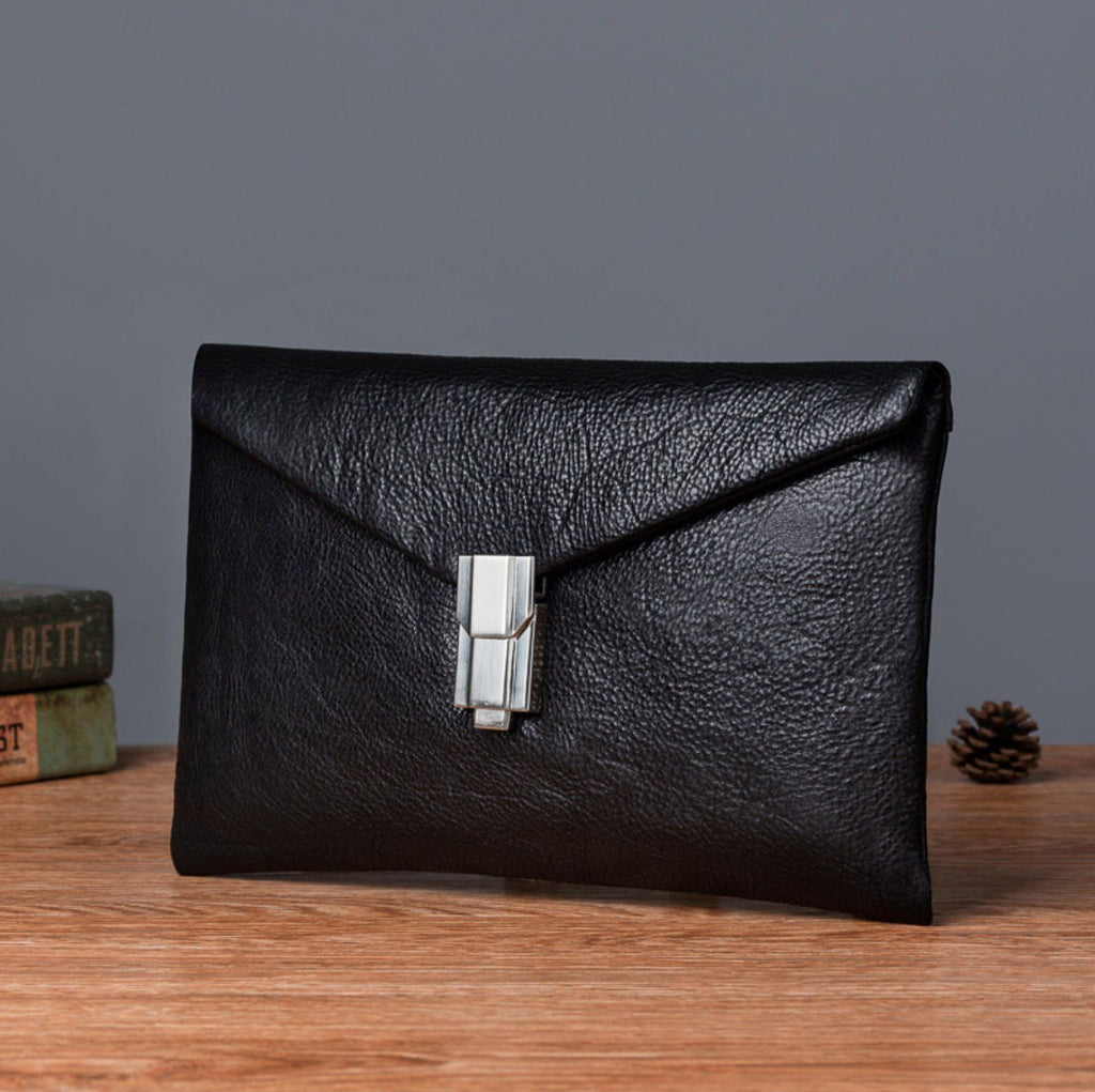 Ví Cầm Tay CLUTCH Nam Da Bò VEG Patina Ý Nhập Khẩu CLH283