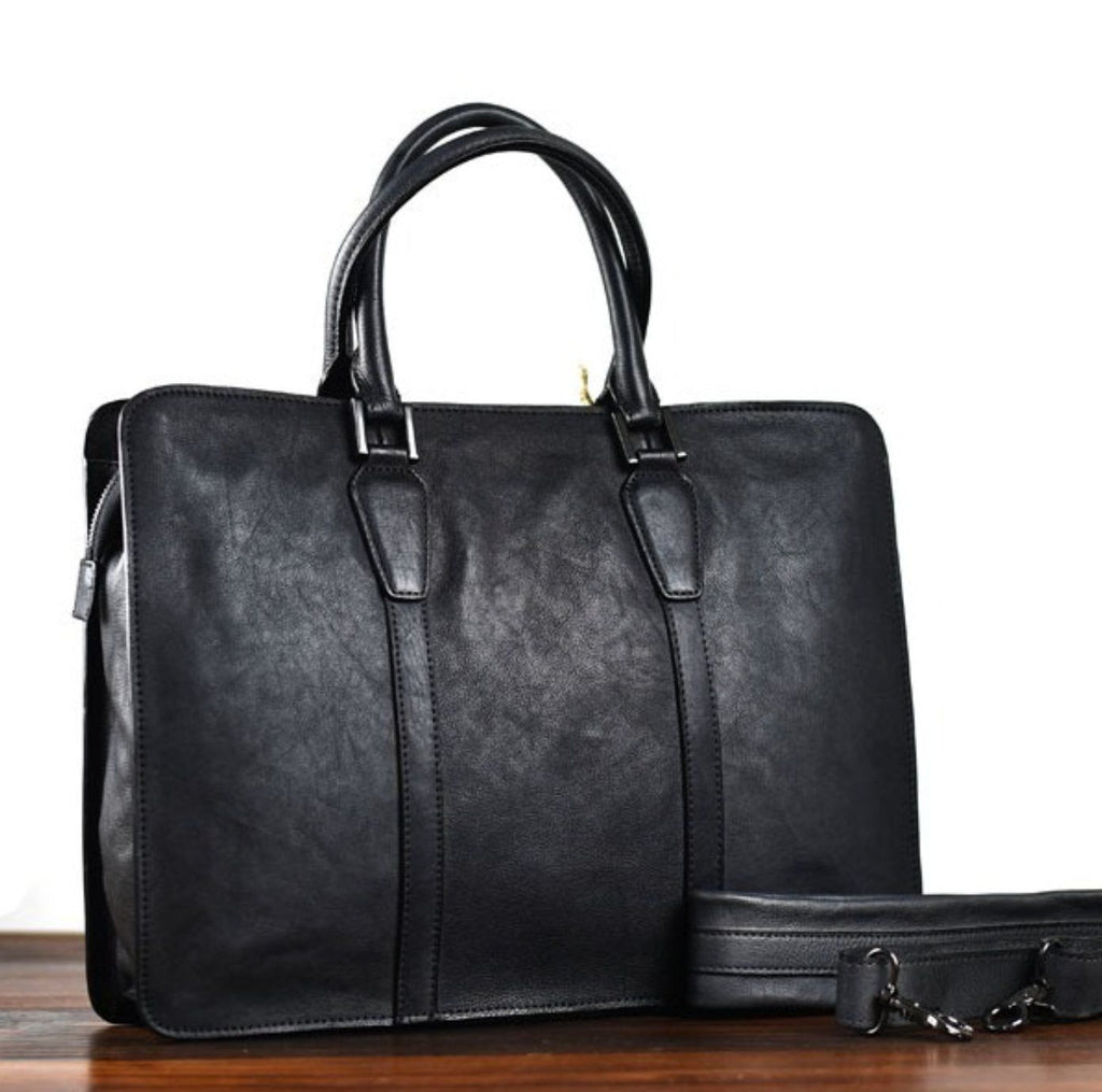 Cặp Da Bò VEG Patina Italy Cao Cấp Xách Tay Đựng Laptop & Hồ Sơ Bussiness Men SBM282