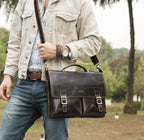 Cặp Doanh Nhân Công Sở Da Bò Sáp Nhập Khẩu Đeo Chéo Đựng Laptop VINTAGE SBM288