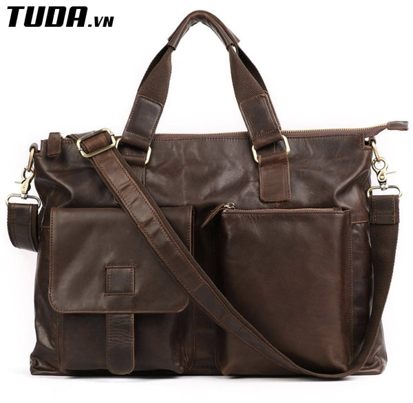 Cặp Da Công Sở & Doanh Nhân Da Bò Nhập Khẩu Đựng Laptop VINTAGE TUDA SBM276